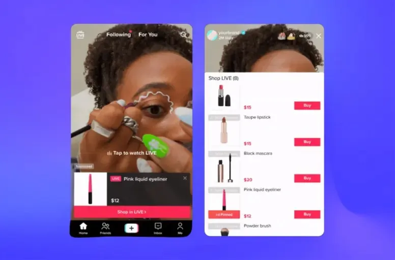Quảng cáo mua sắm trực tiếp trên TikTokshop
